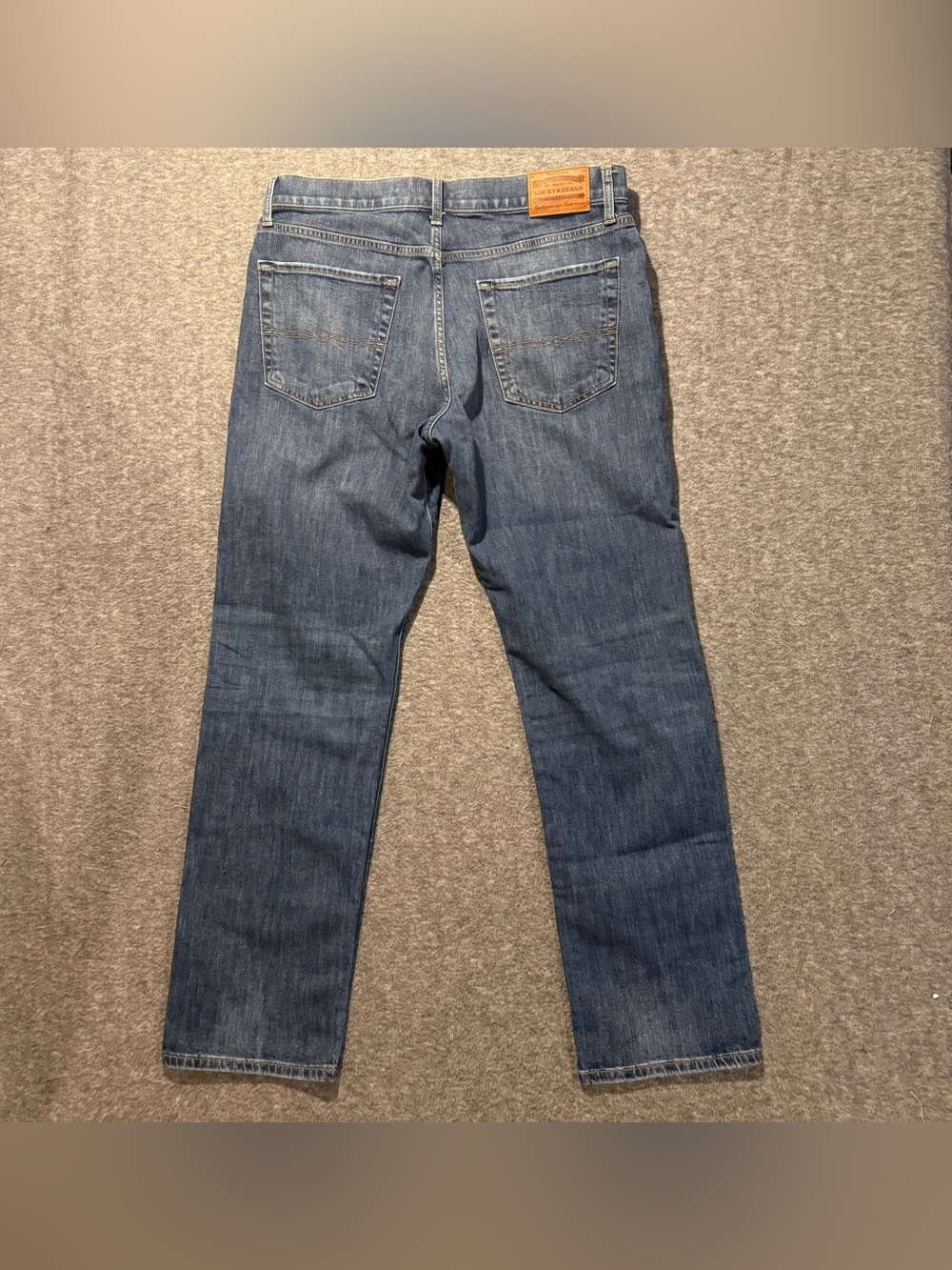 Lucky Brand 221 Original Straight Jeans Mens 36x34 blue Stretch Denim Comfort